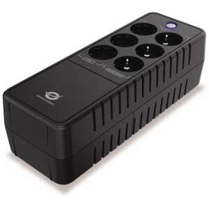 Conceptronic ZEUS09E UPS, 0.85 kVA, 490 W, 6 AC outlets, black - Uninterruptible Power Supplies (UPS)