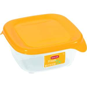 Recipient alimentar pătrat Curver Fresh&Go, 0,25L, galben - Depozitarea alimentelor