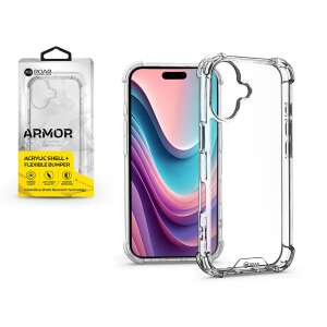 Roar Armor transparente Handyhülle für Apple iPhone 16, Hybridschutz, Acrylschale und flexibler Stoßfänger - Roar Handyhüllen