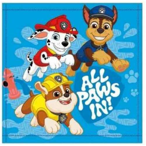 Кърпа за ръце Paw Patrol, 30x30cm, с героите Chase, Marshall и Rubble