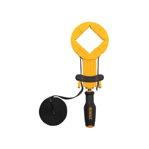 DEWALT Nylonowa klamra taśmowa 4,5 m, żółta i czarna klamra taśmowa z czarnym paskiem, 4,5 m długości