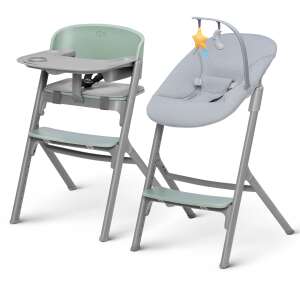 Kinderkraft Livy 4-in-1 Hochstuhl und Babyschale, grau und olivgrün - Hochstühle