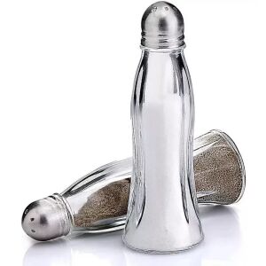 Pasabahce só és borsszóró szett, üveg szórók fém fedővel - Pasabahce