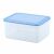 Recipient transparent din plastic Curver pentru alimente cu capac albastru, capacitate 3 litri