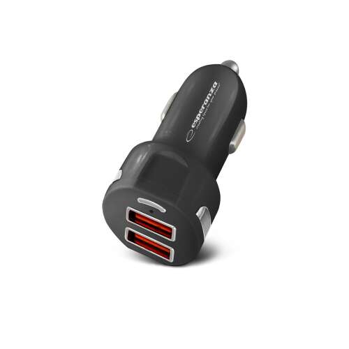 Esperanza EZC110K 36W Dupla USB-A Autós Töltő, Quick Charge 3.0