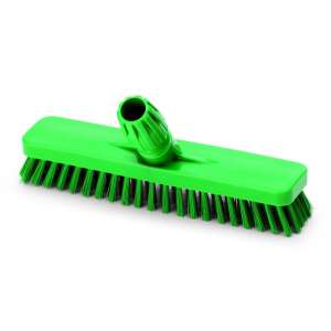 Igeax 30cm perie verde pentru curățarea podelelor, perie de frecat cu peri medii - Perie de curățare