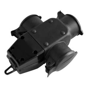 Divizor de putere exterior Commel cu 3 căi, cu cablu de cauciuc, IP44, 16A - Prize