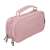 Pink large pencil case with two compartments, side view
