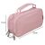 Pink two-compartment pencil case with dimensions