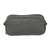 Grey pencil case with three compartments, closed