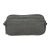 Gray three-compartment pencil case, front view