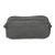 Gray three-compartment pencil case, back view