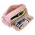 Large Pink Pencil Case, 2 Mesh Compartments 105650928