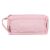 Large Pink Pencil Case, 2 Mesh Compartments 105650928