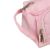 Close-up of handle and zipper on pink pencil case