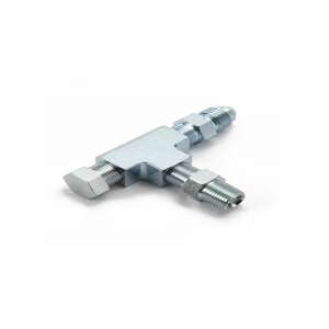 Stainless steel T-fitting with 1/8 NPT and 4AN connections - Vehicle connectors and fitting