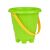 Zielone plastikowe wiadro z zamkiem do piaskownicy