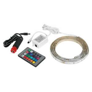 RGB LED strip with remote control, 200cm long, 12/24V, waterproof, for indoor and outdoor use - LED Strip