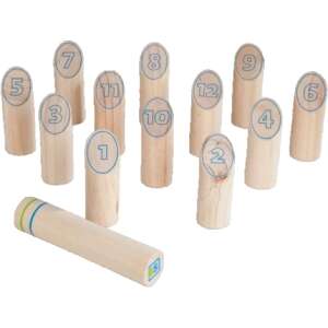Finnisches Wurfspiel-Set, Holzkegel mit Zahlen, Outdoor-Spiel für Kinder - BS Toys