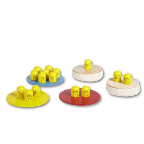 Bird Race game set, wooden birds, balance game, 2 nests, 2 stands, 15 birds, 1 bird collector stand