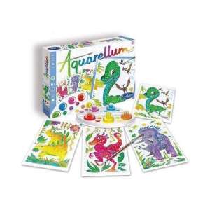 Aquarellum Junior dinoszauruszok festő készlet, 4 dinoszaurusz kép, 5 mosható vízszer, ecset, csepegtető, paletta, 6 éves kortól - Sentosphere