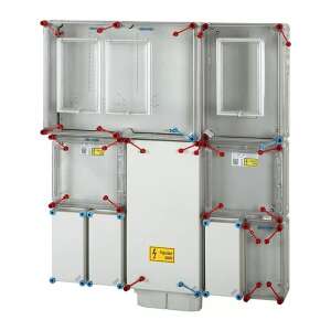 Hensel HB333KF-U 3 mérőhelyes 1-szintes földkábeles mérőszekrény - Villanyszerelés