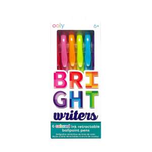 Retractable Colored Pens Bright Writers - 6-piece set 105238585 - Ooly