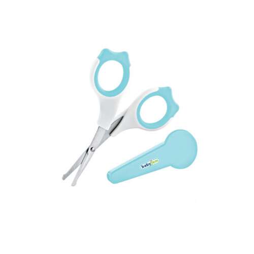 Foarfece pentru unghii pentru bebeluși BabyJem cu protecție, albastru