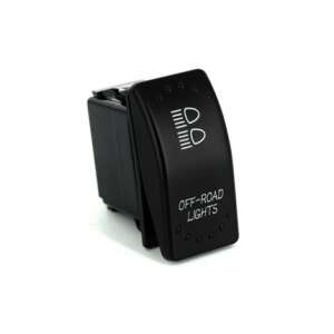 Black off-road lights switch with white lettering - Light Switch