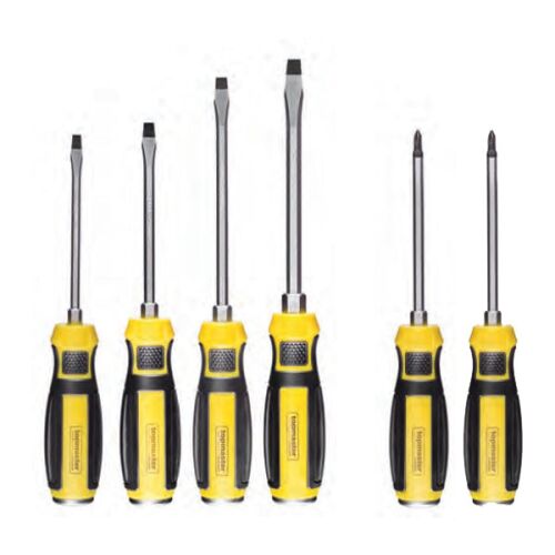 Topmaster 6 darabos csavarhúzó készlet CR-V acél pengékkel és ergonomikus markolattal