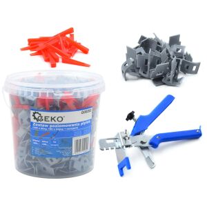 Nivellierset für Fliesen (300 x Clips, 100 x Keile und Zangen) (6)