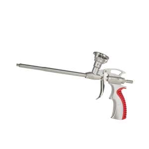 Tvardy T00222 professional foam gun for polyurethane foam, angled view - Tvardy