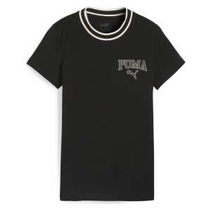 Puma black t-shirt with white trim, featuring a large Puma logo on the chest - Puma