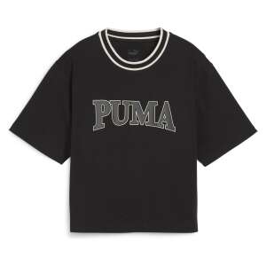 Black Puma Squad graphic t-shirt with white trim and large Puma logo on the front - Puma