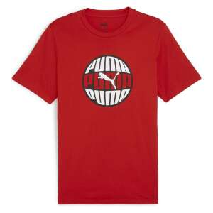 Red Puma men's t-shirt with a circular graphic print - Puma