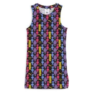 Puma X Trolls girls dress, black with colorful Trolls and Puma logo print - Puma