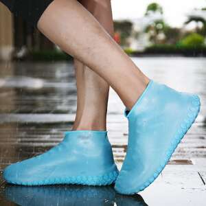 Blue waterproof shoe covers for men, size 35-39, protect your shoes from rain and snow - Dressing Accessory