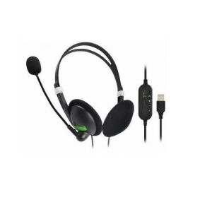 USB headset Astrum HS740 Call centrum s nastaviteľným mikrofónom s potlačením hluku, koženými náušníkmi 135794035 - Astrum