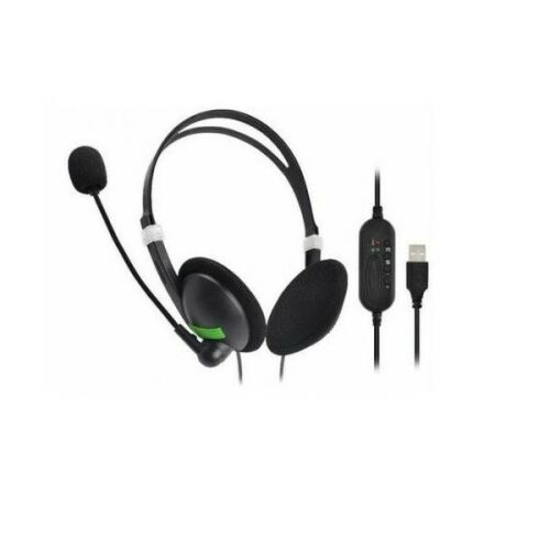 USB headset Astrum HS740 Call centrum s nastaviteľným mikrofónom s potlačením hluku, koženými náušníkmi 135794035