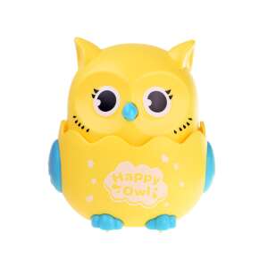 Happy Owl guruló játék, sárga, baba játék, kisgyermek játék, gyerek játék, óvodás játék, fejlesztő játék, szórakoztató játék, aranyos játék, színes játék, guruló játék, kerekek, kerekek az alján, happy owl márka - Nonbrand Interaktív gyerek játék