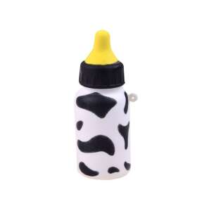 Black and white cow print stress relief bottle, squeeze toy, fidget toy - Stress ball