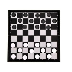 2-in-1 Magnetic Chess and Checkers Travel Game set checkers board view - Domino, Chess Set