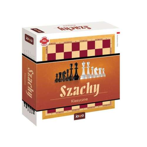 Java Classic Chess Set with wooden board and chess pieces in box