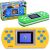 GamesPower 230 handheld game consoles in yellow, green and blue with packaging