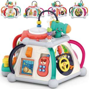 Hola Interactive Activity Cube #3909, multi-sided toy with lights, sounds, and activities for babies and toddlers - Developmental Toy for Toddler