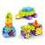 Meli Maxi piese de construcție, jucărie de construcție din plastic colorat pentru copii, construirea unei rachete, a unei mașini și a unei broaște țestoase