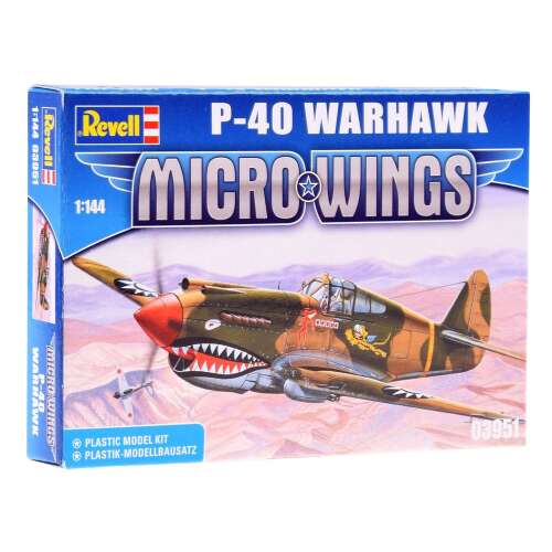 Revell Micro Wings P-40 Warhawk 1:144 Maßstab Plastikmodellbausatz