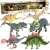 Cretaceous Dinosaur Playset, 6 Pack, includes T-Rex, Stegosaurus, Triceratops, Pterodactyl, Spinosaurus, and Diplodocus