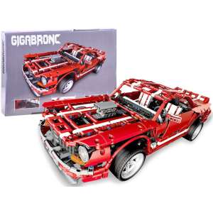 Gigabronc Set de construcție cu 2000 de piese, model de mașină musculară roșie, cu uși, capotă și portbagaj care se deschid - Jocuri de constructie - Lego