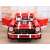 Gigabronc 2000 piece building set, red muscle car model, front view with open doors